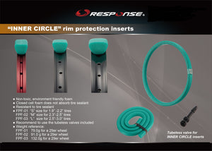 RESPONSE Tubeless Tire and Rim Protector Insert with 40mm Alloy Tubeless Valve