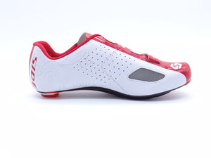 SideBike Pro Road Bike Cycling Men's shoe with carbon sole in Red/White