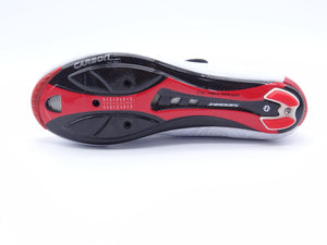 SideBike Pro Road Bike Cycling Men's shoe with carbon sole in Red/White