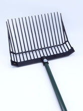 Load image into Gallery viewer, Plastic Manure fork with hunter green metal handle