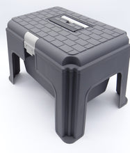 Load image into Gallery viewer, Grey Step Stool Grooming Caddy Set