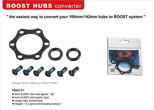 RESPONSE Boost Wheel hub Conversion Adapter - Front 15mm x 100mm to 15mm x 110mm