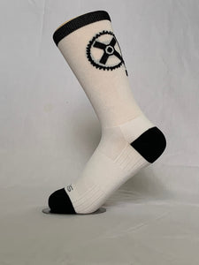 QiK Performanace Cycling and Sports Socks 6" - Black & White