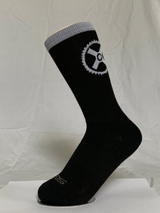 QiK Performanace Cycling and Sports Socks 6" - Black & White