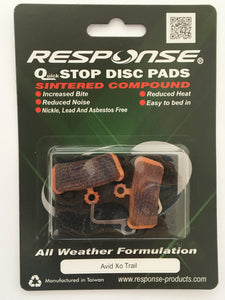 RESPONSE Sintered Disc Pads for Avid XO Trail, SRAM Guide RSC, RS, R, Avid Trail - Pair with Spring