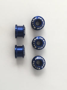 RESPONSE Alloy Chainring Bolts - Single Chainring - 6.5mm Bolt/ 4.0mm nut - Black, Red, Gold, Blue, Grey